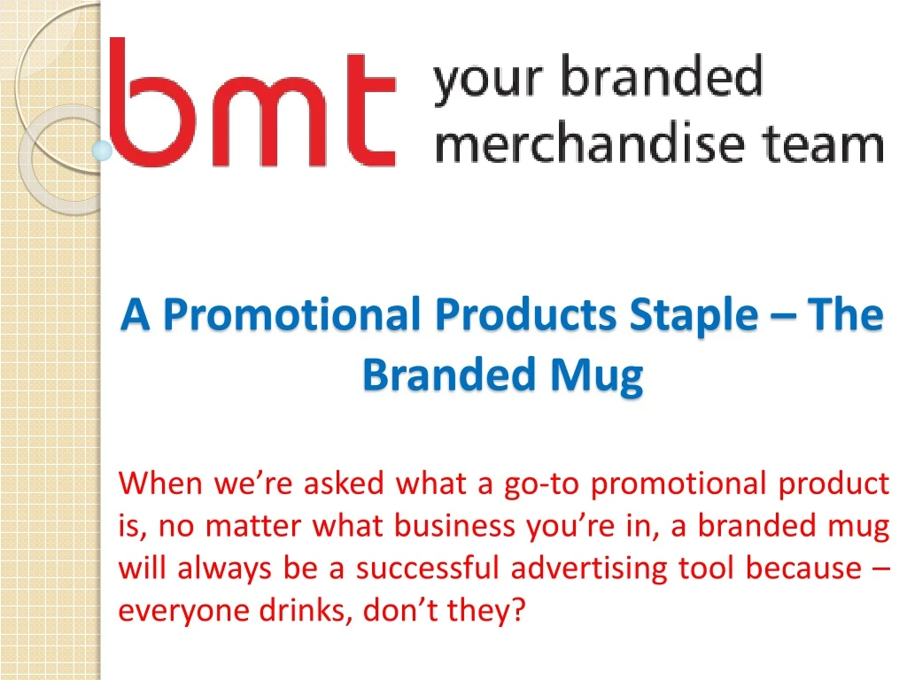 a promotional products staple the branded mug
