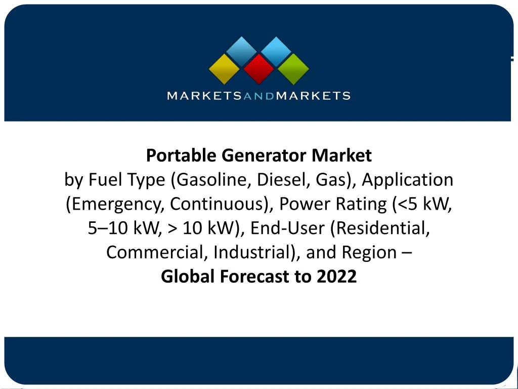 portable generator market by fuel type gasoline