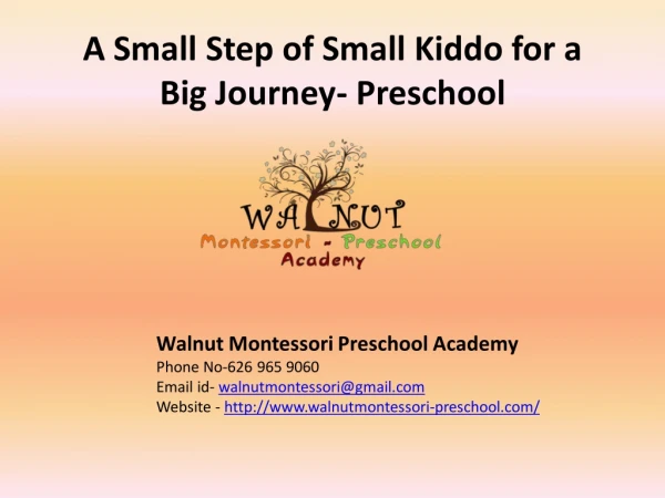 Preschool West Covina CA – Small Step for Big Journey