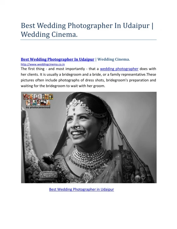 Best Wedding Photographer In Udaipur