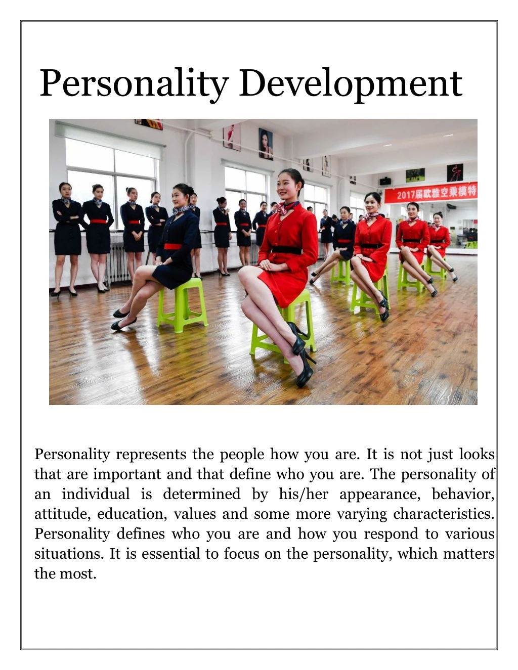 personality development