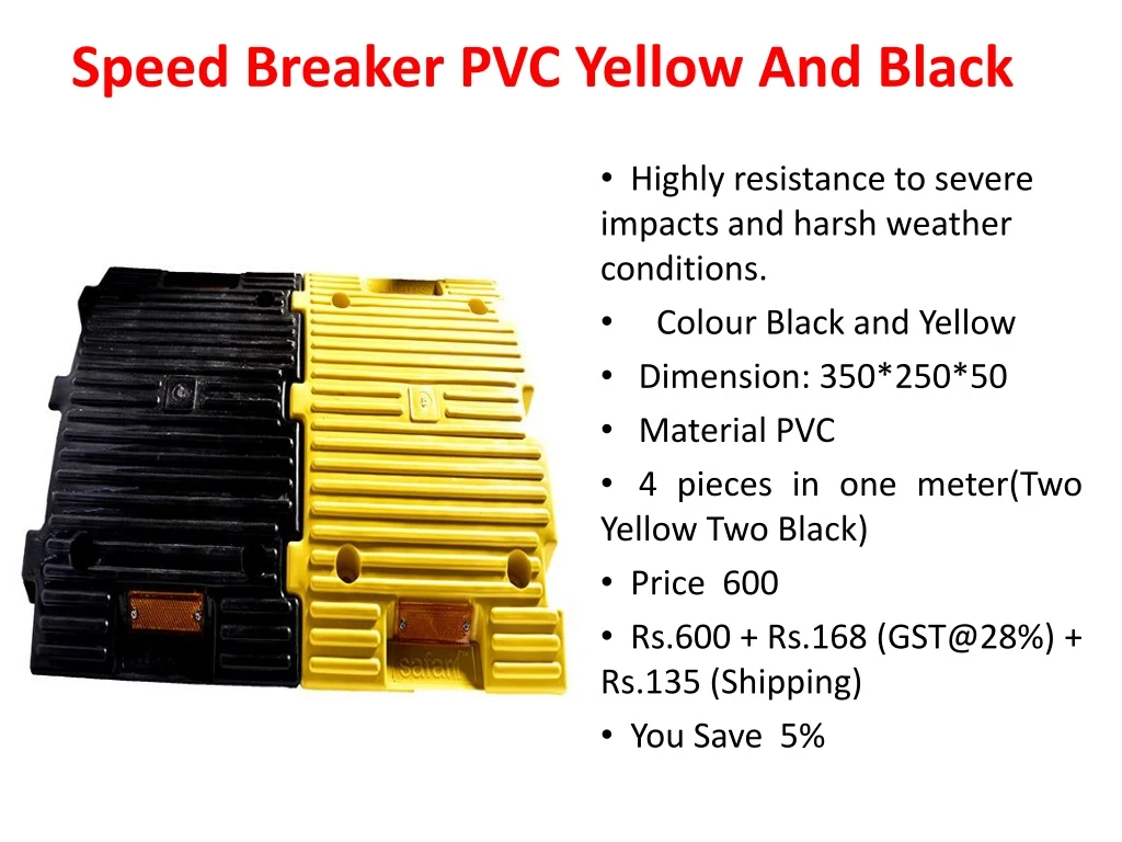 speed breaker pvc yellow and black