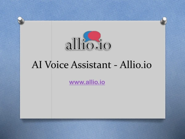 AI Voice Assistant - Allio.io