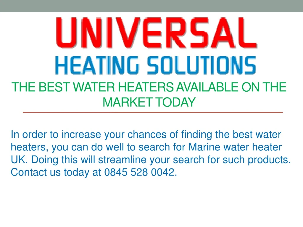 the best water heaters available on the market today