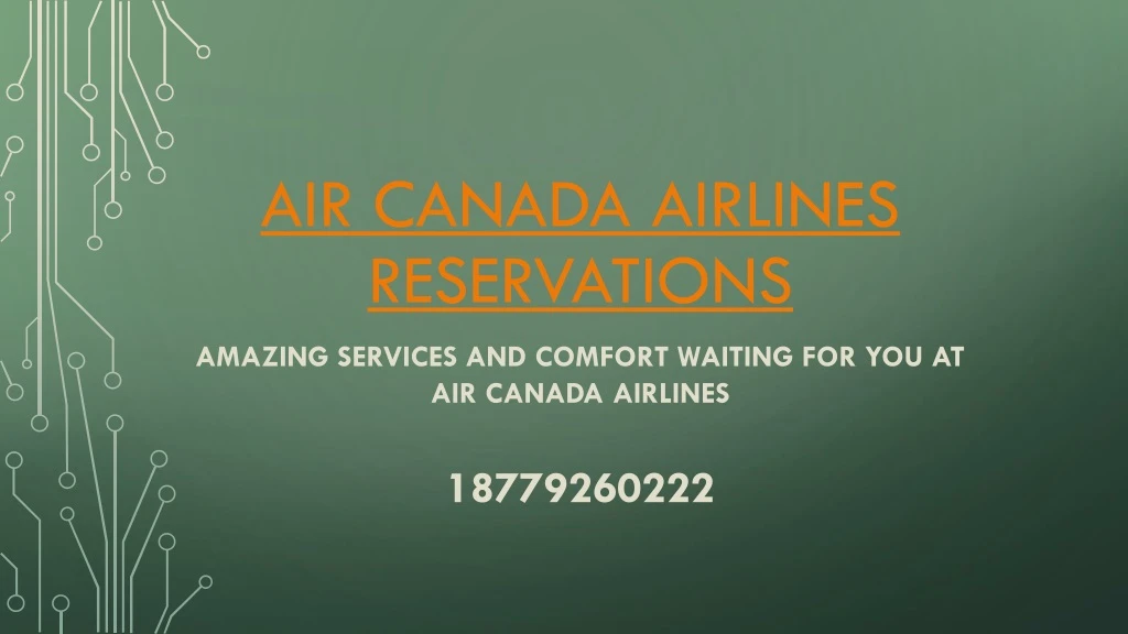 air canada airlines reservations