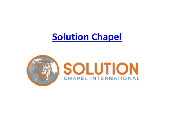 solution Chapel