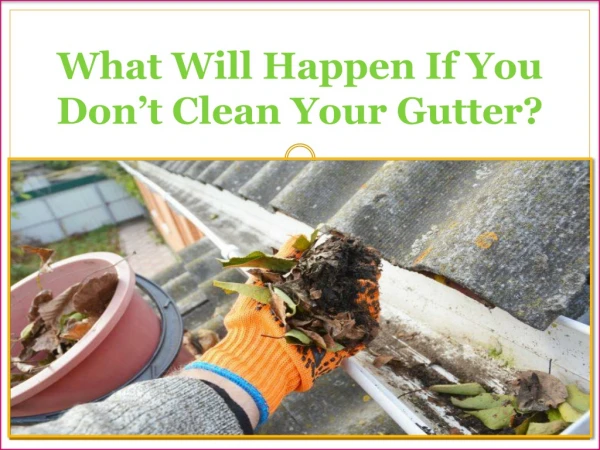 What Will Happen If You Don’t Clean Your Gutter?