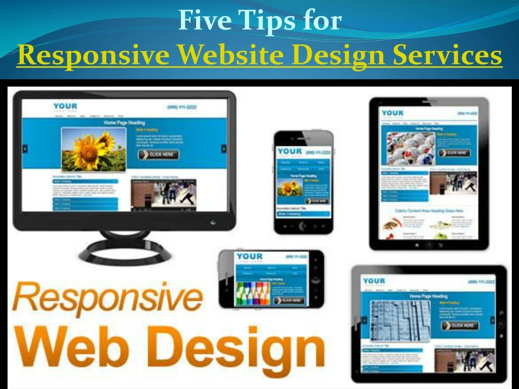 five tips for responsive website design services