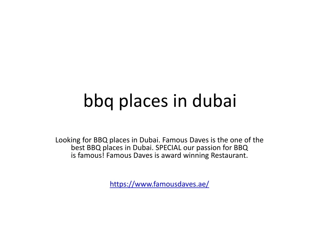 bbq places in dubai