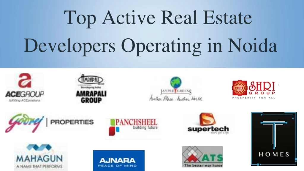 top active real estate developers operating