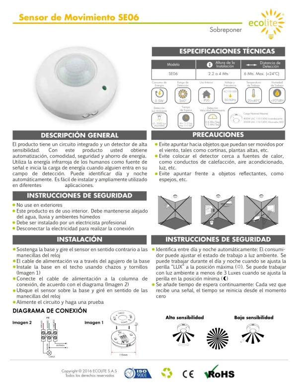 sensor de movimiento se06