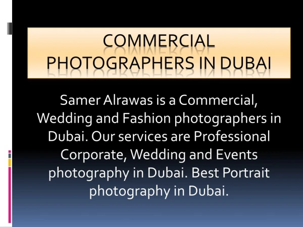 Corporate Photography in Dubai