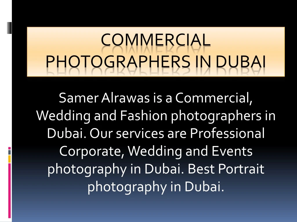 commercial photographers in dubai