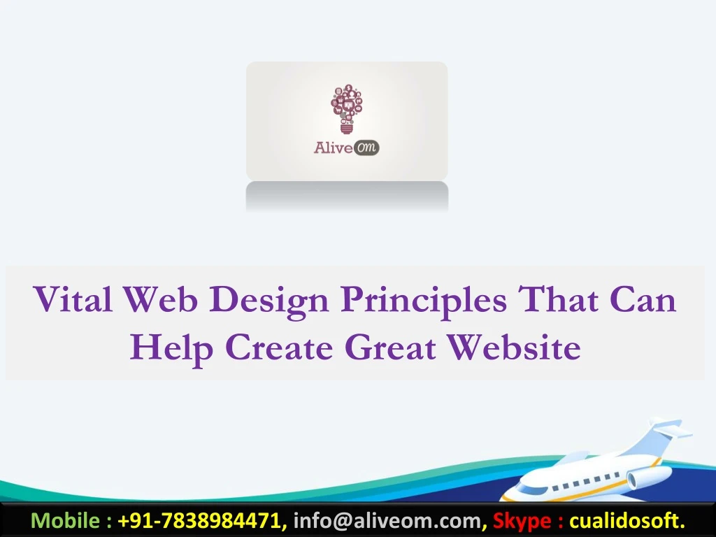 vital web design principles that can help create