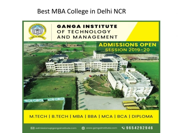 Best MCA College in Delhi NCR