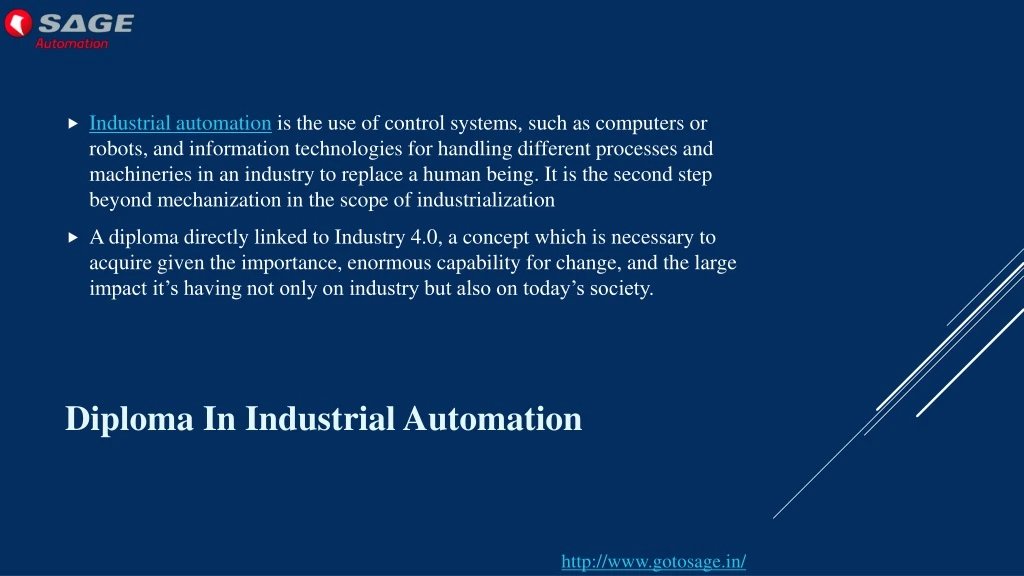 diploma in industrial automation