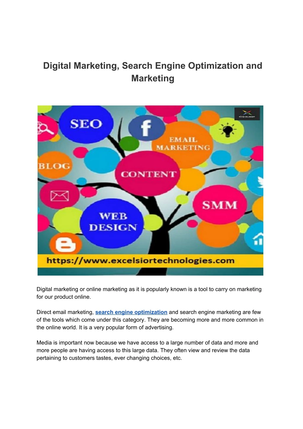 digital marketing search engine optimization