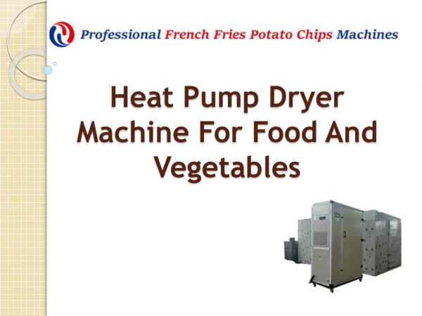 Heat Pump Dryer Machine For Food And Vegetables