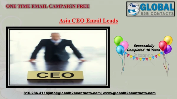 Asia CEO Email Leads