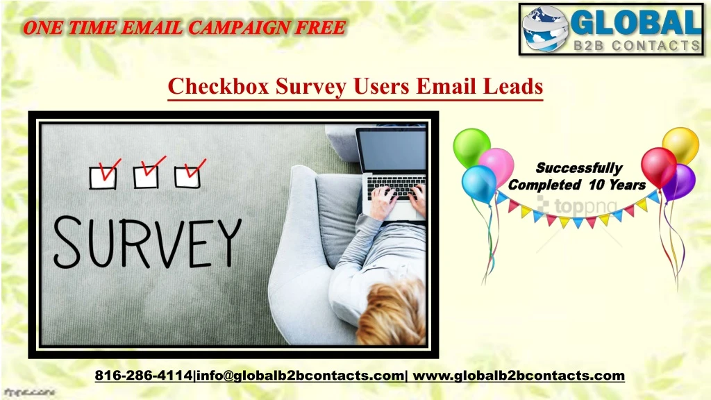 one time email campaign free