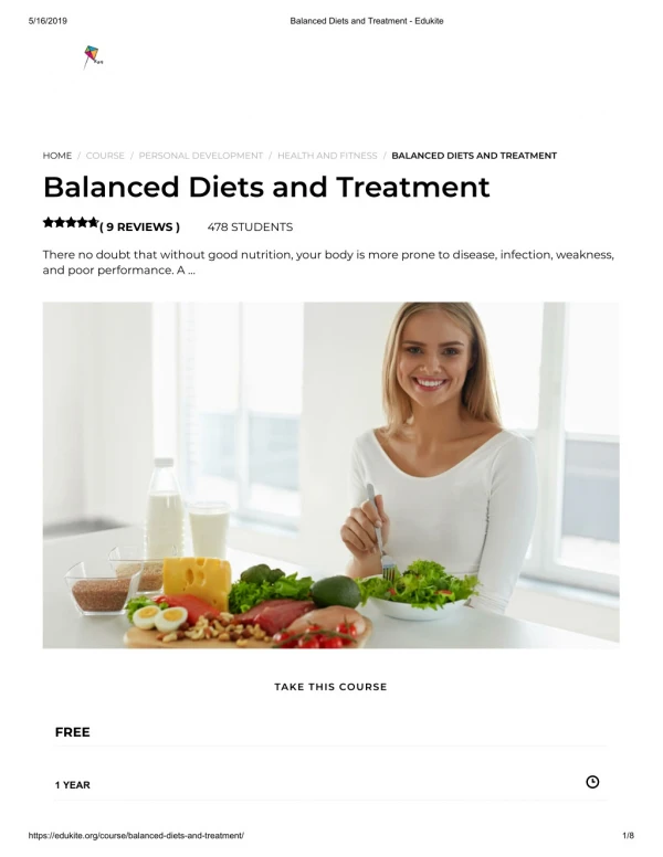 Balanced Diets and Treatment - Edukite