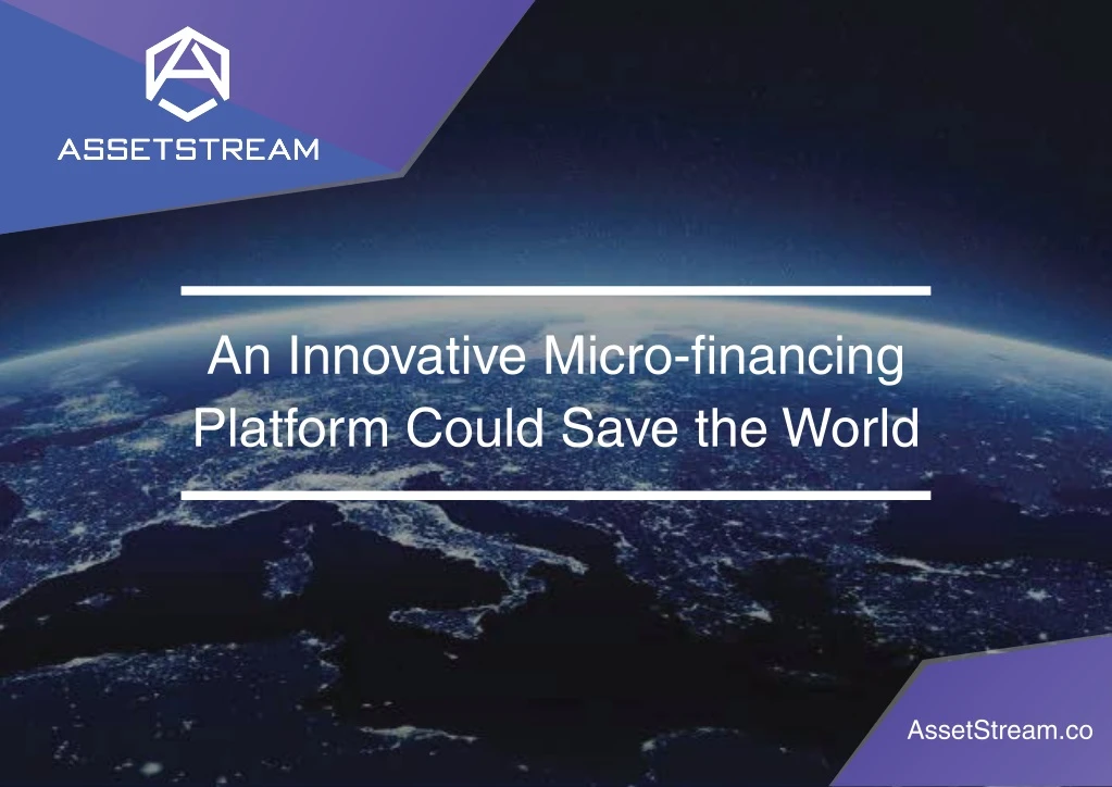 an innovative micro financing platform could save
