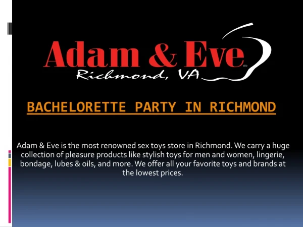 Bachelorette Party in Richmond