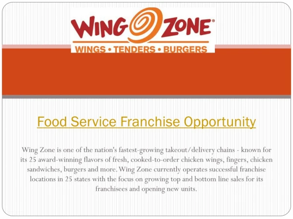 Food Service Franchise Opportunity