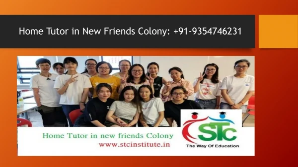 Home Tutors in New Friends Colony | stcinstitute.in | 9354746231