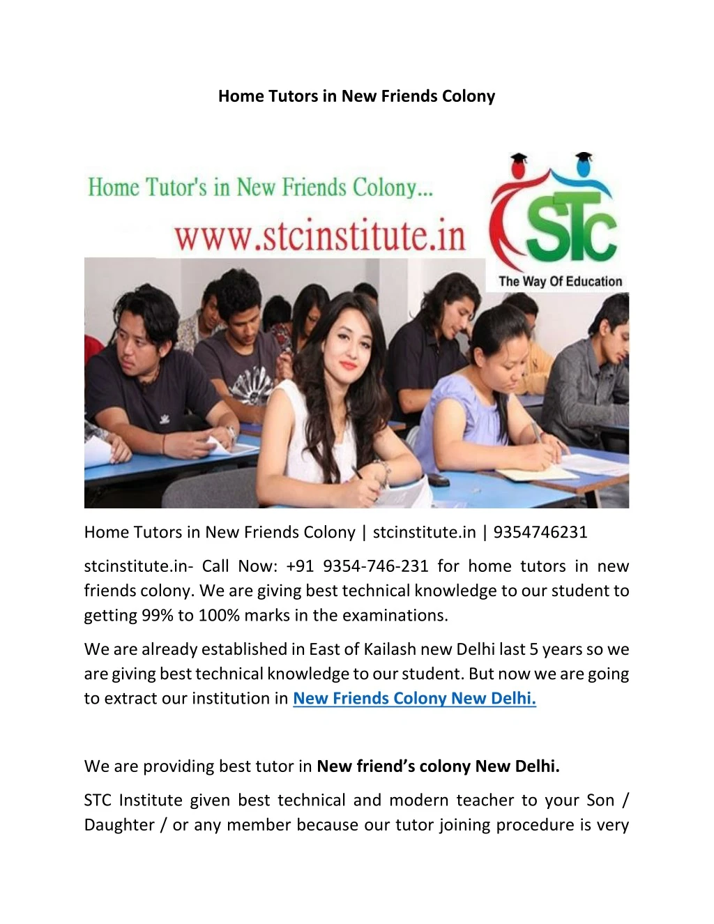 home tutors in new friends colony