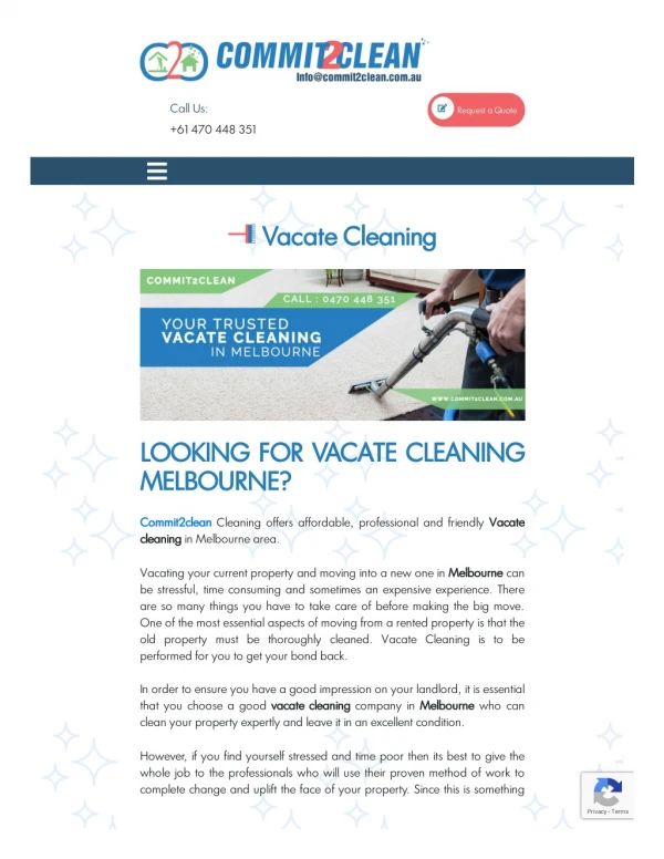 Looking for Vacate Cleaning Melbourne?