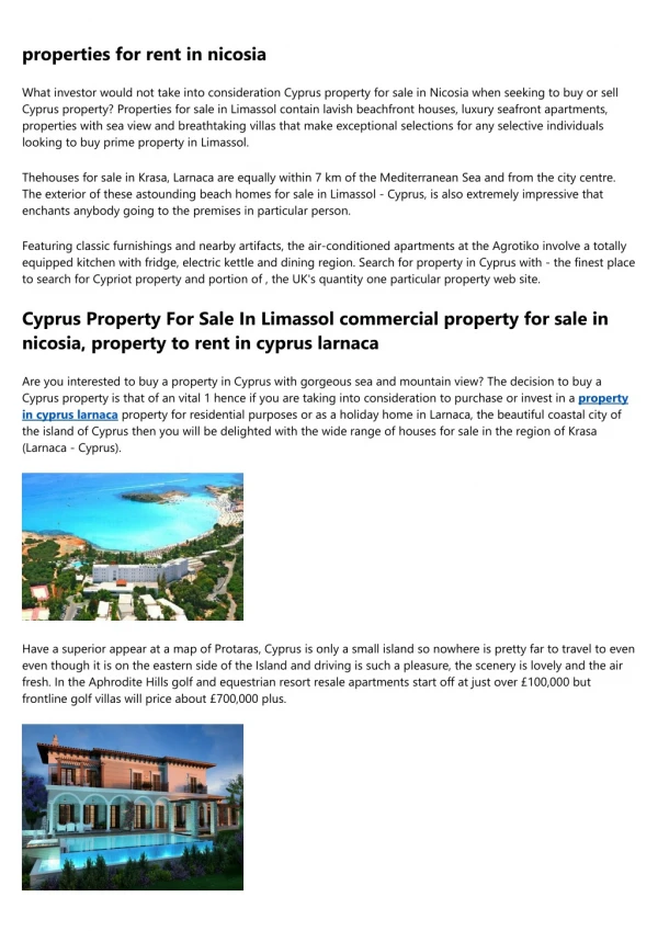 property for sale in cyprus by owners - Overseas Properties