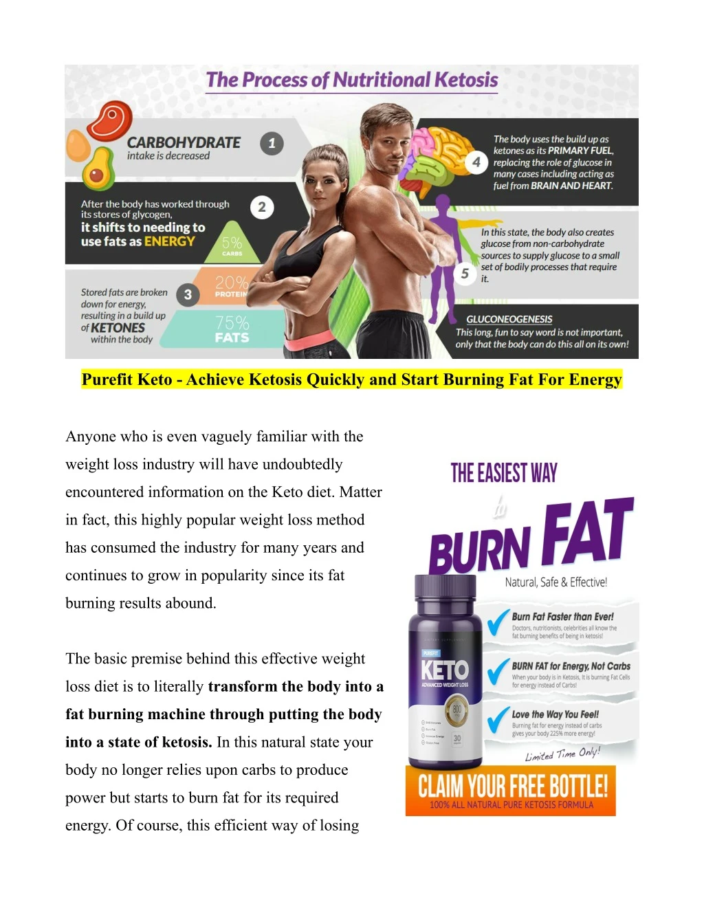 purefit keto achieve ketosis quickly and start