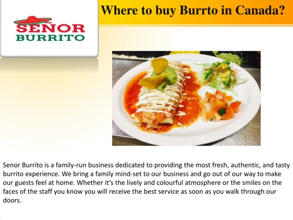 Where to buy Burrito in Canada?
