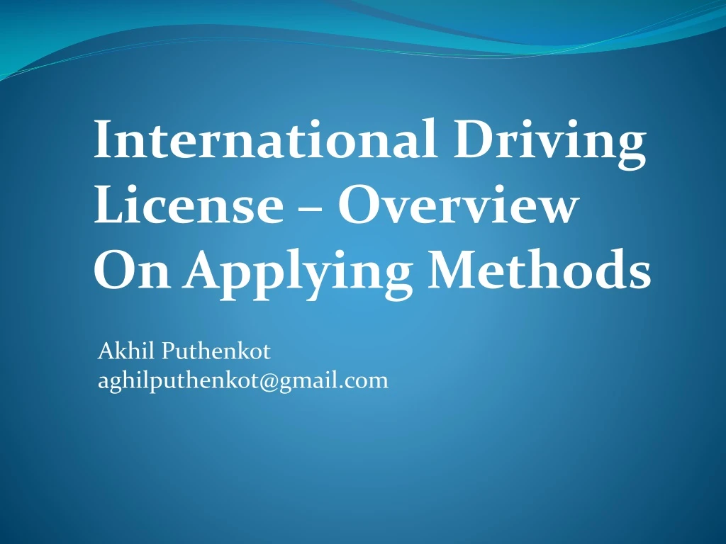 international driving license overview