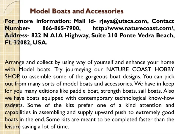 Model Boats And Accessories