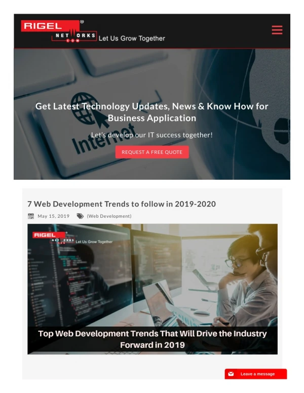 7 Web Development Trends to follow in 2019-2020