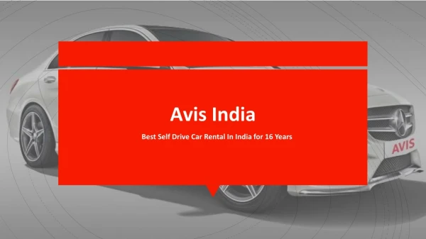 AVIS-Self drive luxury car rental Delhi