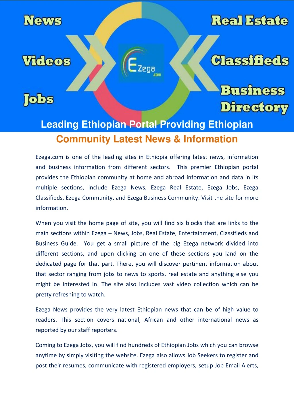 leading ethiopian portal providing ethiopian