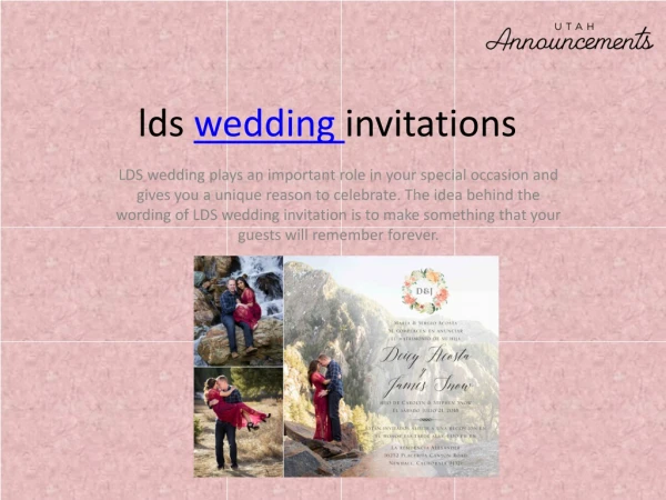 lds wedding invitations