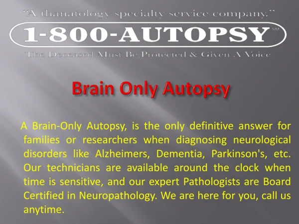 Brain Only Autopsy