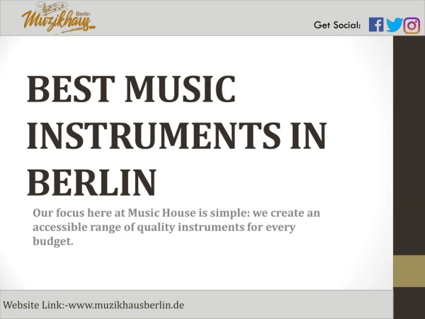 Best Musical instruments in Berlin