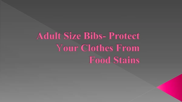 Adult Size Bibs- Protect your Clothes from Food Stains