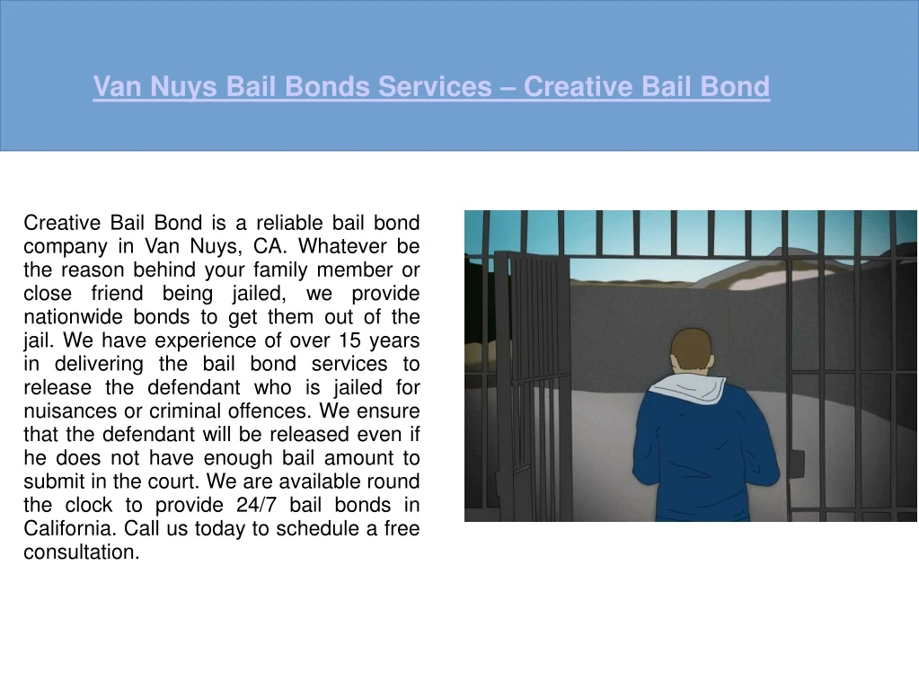 van nuys bail bonds services creative bail bond