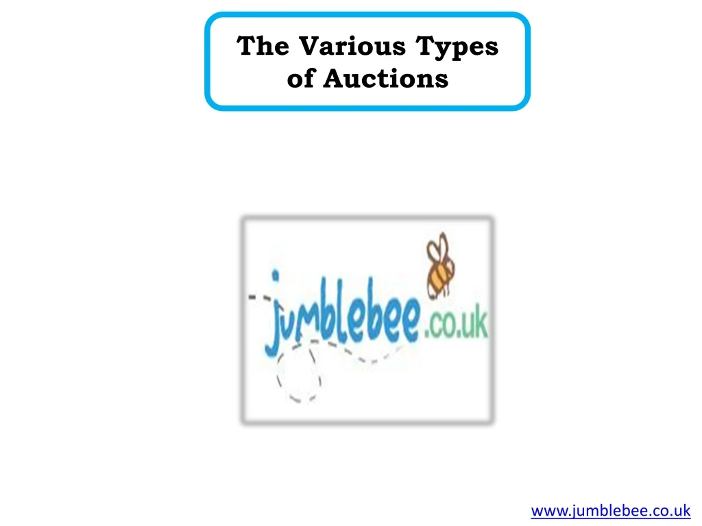 the various types of auctions