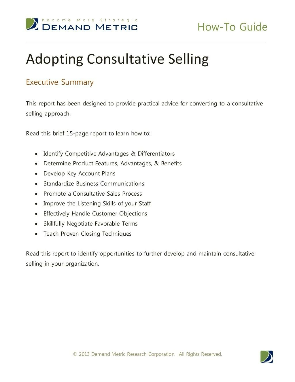 adopting consultative selling