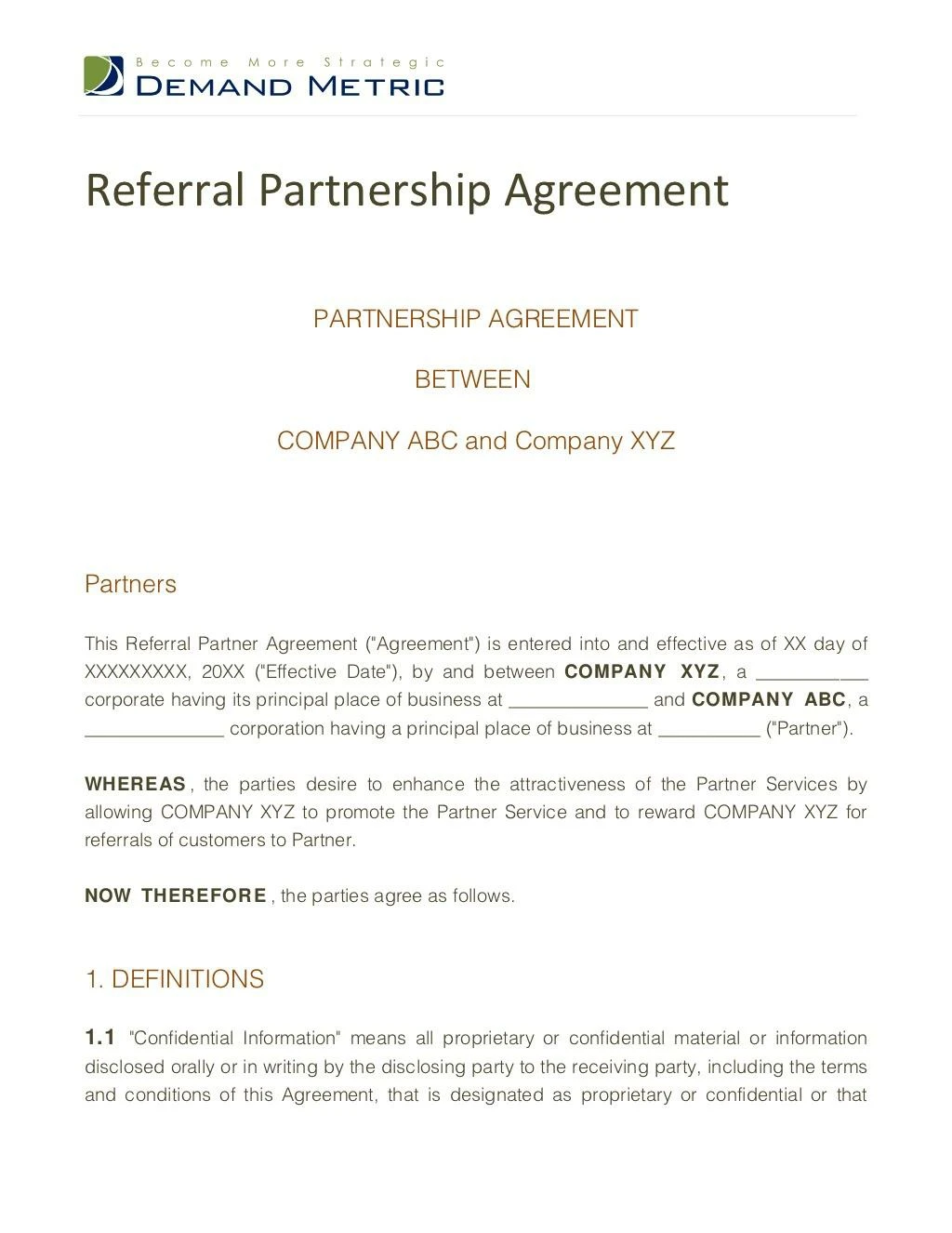 referral partnership agreement