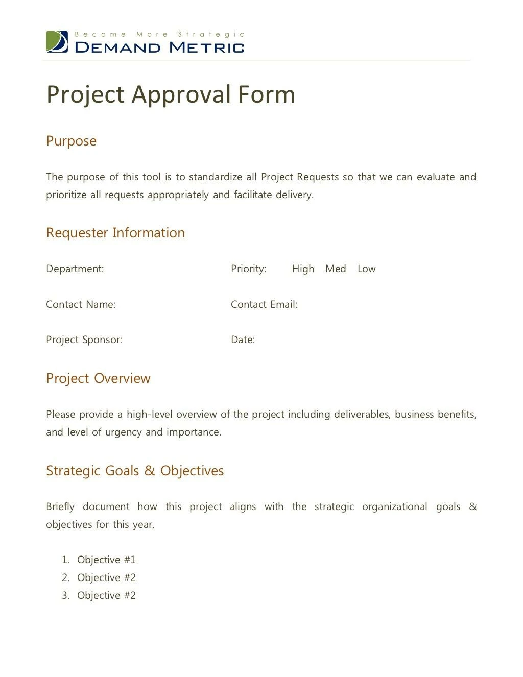 project request form