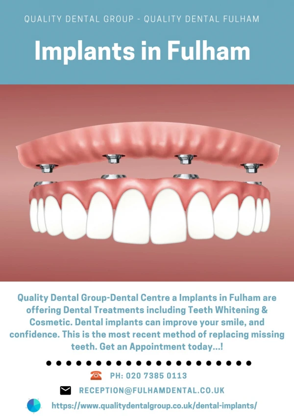 Implants in Fulham-Quality Dental Group