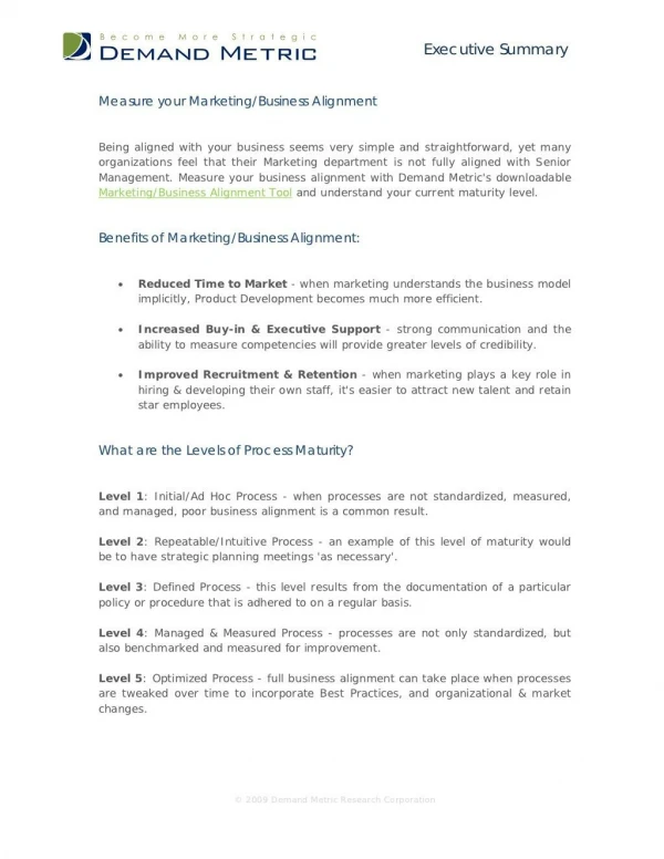measure your marketing business alignment